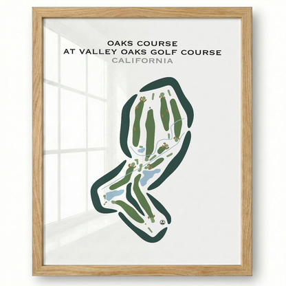 Oaks Course at Valley Oaks Golf Course, California - Printed Golf Courses
