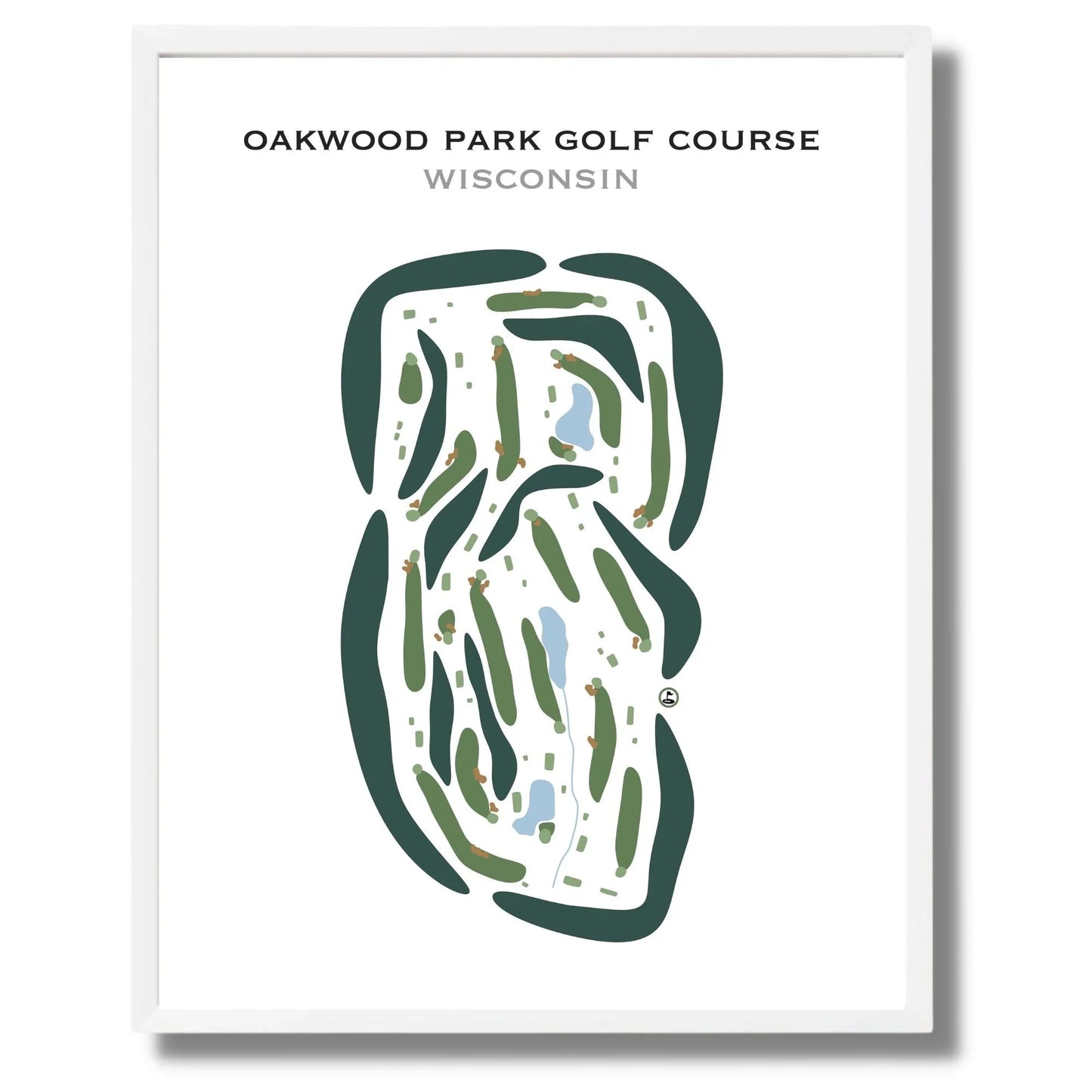 Oakwood Park Golf Course, Wisconsin - Printed Golf Courses