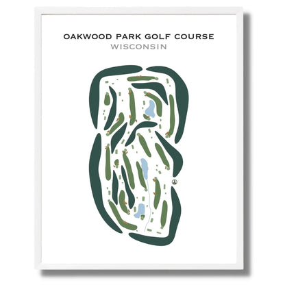 Oakwood Park Golf Course, Wisconsin - Printed Golf Courses