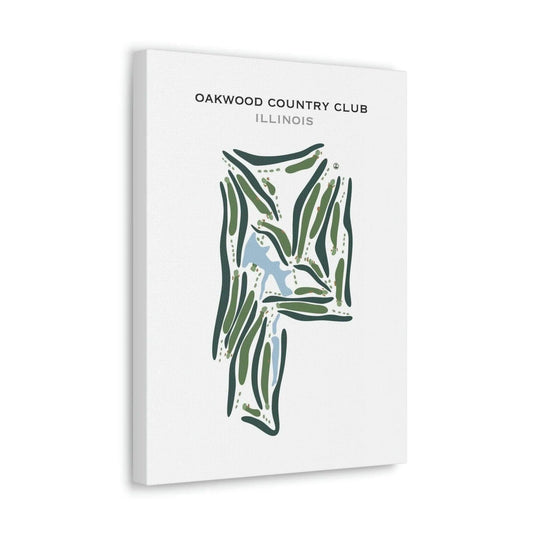Oakwood Country Club, Illinois - Printed Golf Courses
