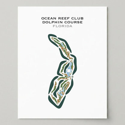 Ocean Reef Club Dolphin Course, Florida - Printed Golf Courses