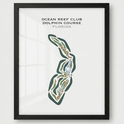Ocean Reef Club Dolphin Course, Florida - Printed Golf Courses