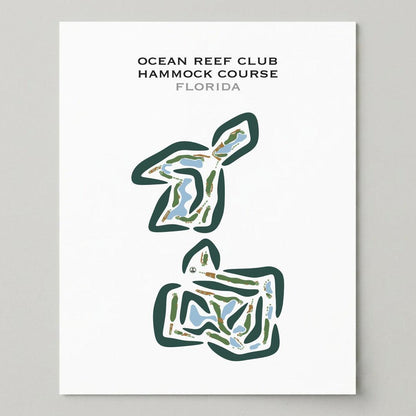 Ocean Reef Club Hammock Course, Florida - Printed Golf Courses