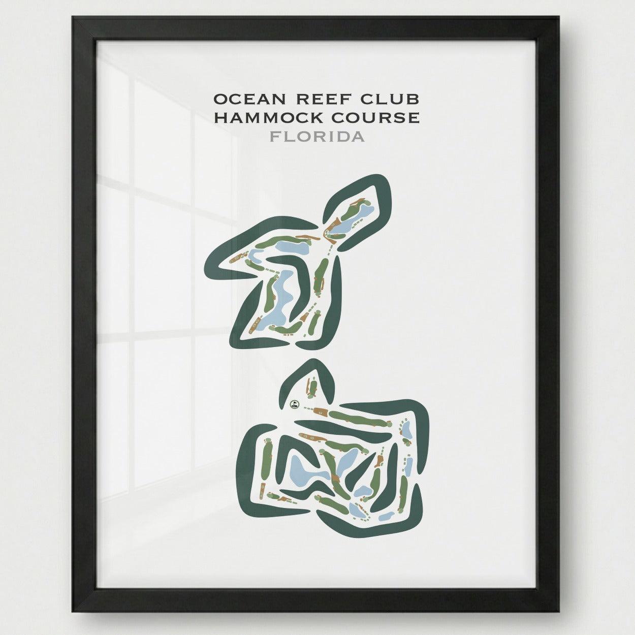 Ocean Reef Club Hammock Course, Florida - Printed Golf Courses