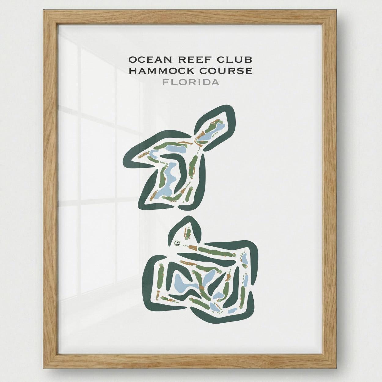 Ocean Reef Club Hammock Course, Florida - Printed Golf Courses