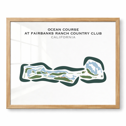 Ocean Course at Fairbanks Ranch Country Club, California - Printed Golf Courses