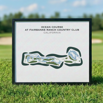 Ocean Course at Fairbanks Ranch Country Club, California - Printed Golf Courses