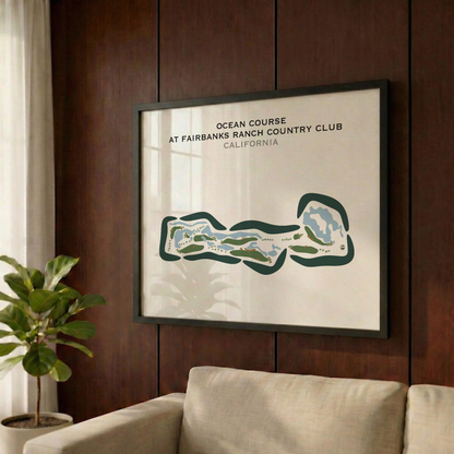 Ocean Course at Fairbanks Ranch Country Club, California - Printed Golf Courses