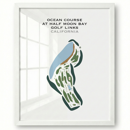 Ocean Course at Half Moon Bay Golf Links, California - Printed Golf Courses