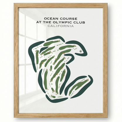 Ocean Course at The Olympic Club, California - Printed Golf Courses