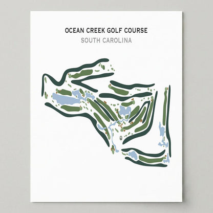 Ocean Creek Golf Course, South Carolina - Printed Golf Course