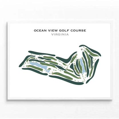 Ocean View Golf Course, Virginia - Printed Golf Course