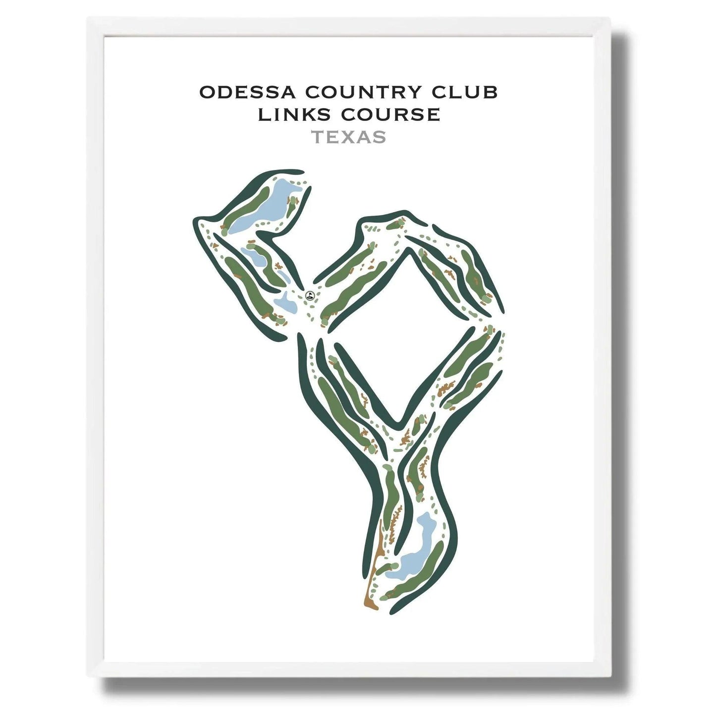 Odessa Country Club, Links Course, Texas - Printed Golf Courses