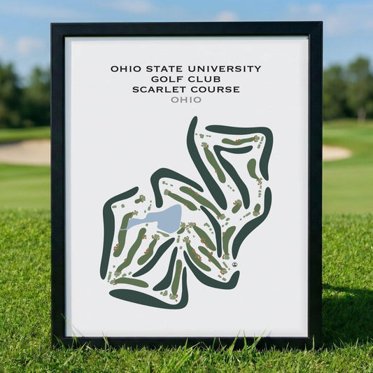 Ohio State University Golf Club Scarlet Course, Ohio - Printed Golf Courses
