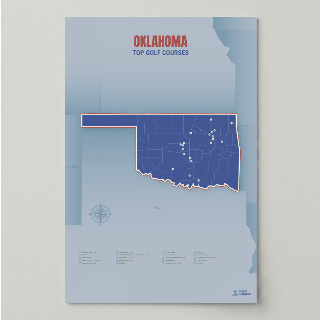 Map of Oklahoma Golf Courses