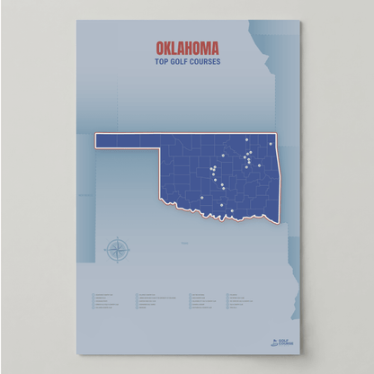 Map of Oklahoma Golf Courses