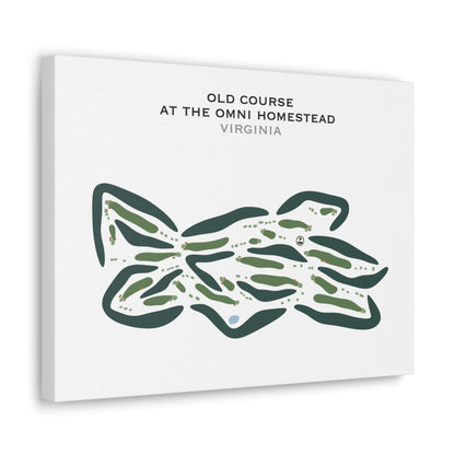 Old Course at The Omni Homestead, Virginia - Printed Golf Courses