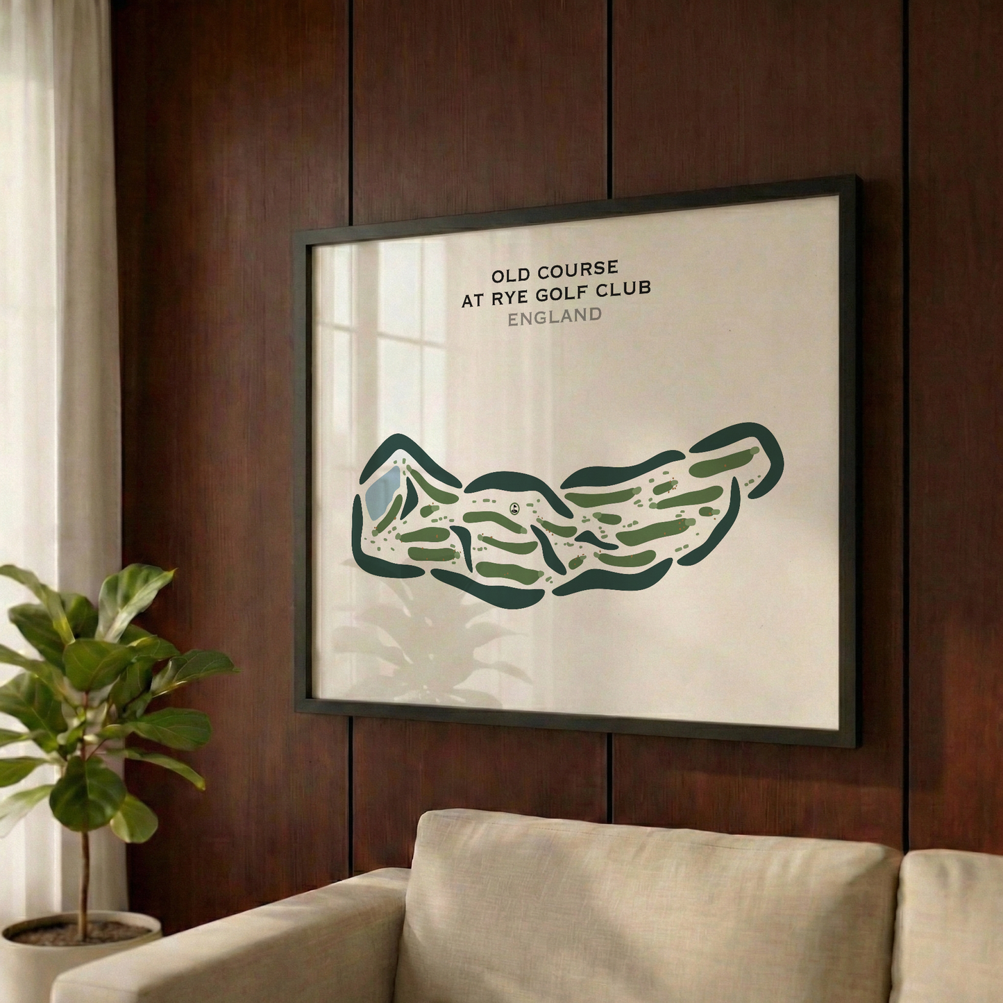 Old Course at Rye Golf Club, England - Printed Golf Courses