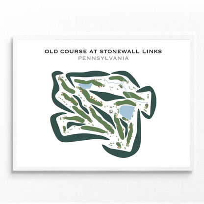 Old Course at Stonewall Links, Pennsylvania - Printed Golf Courses