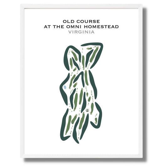 Old Course at The Omni Homestead, Virginia - Printed Golf Courses
