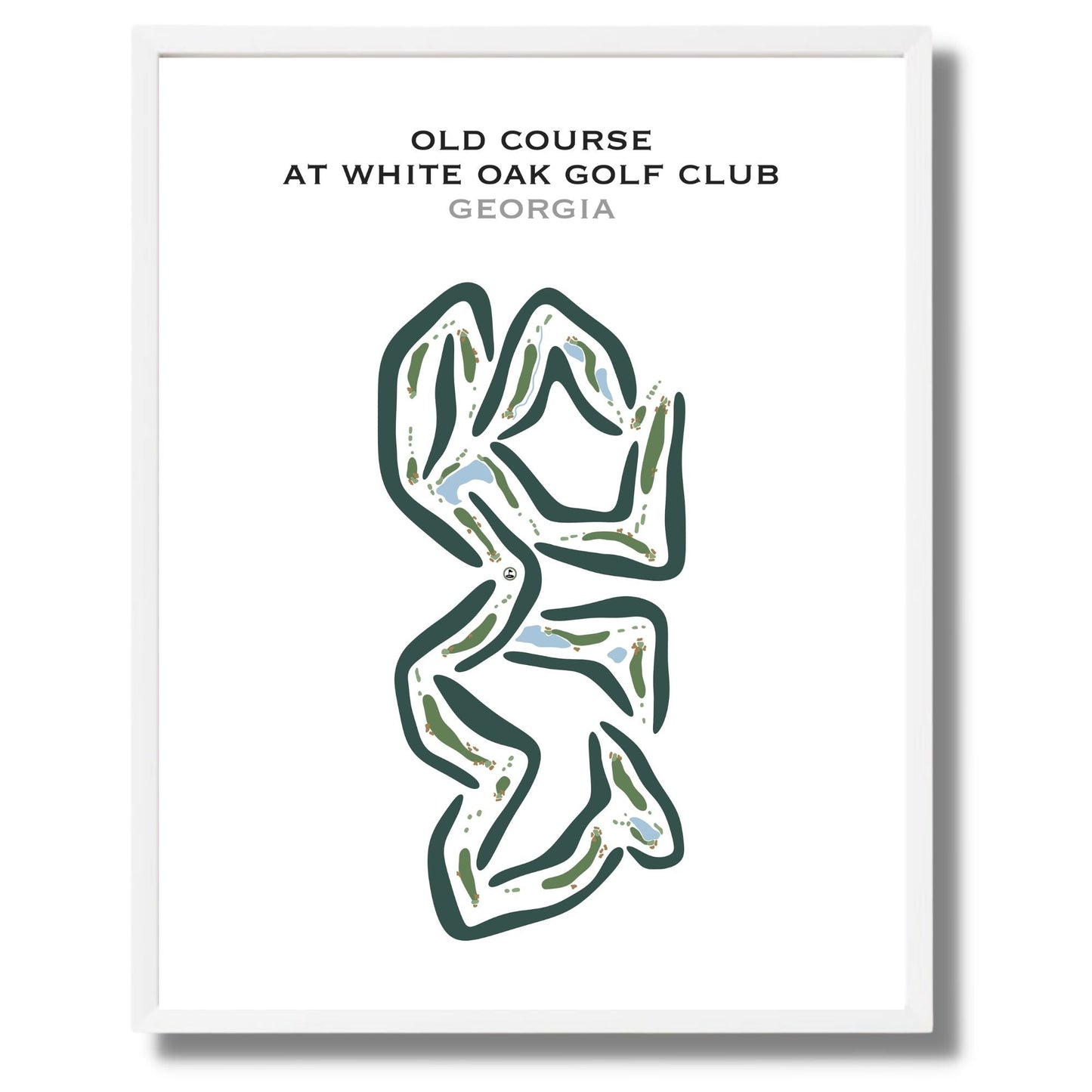 Old Course at White Oak Golf Club, Georgia - Printed Golf Courses