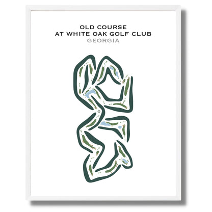 Old Course at White Oak Golf Club, Georgia - Printed Golf Courses