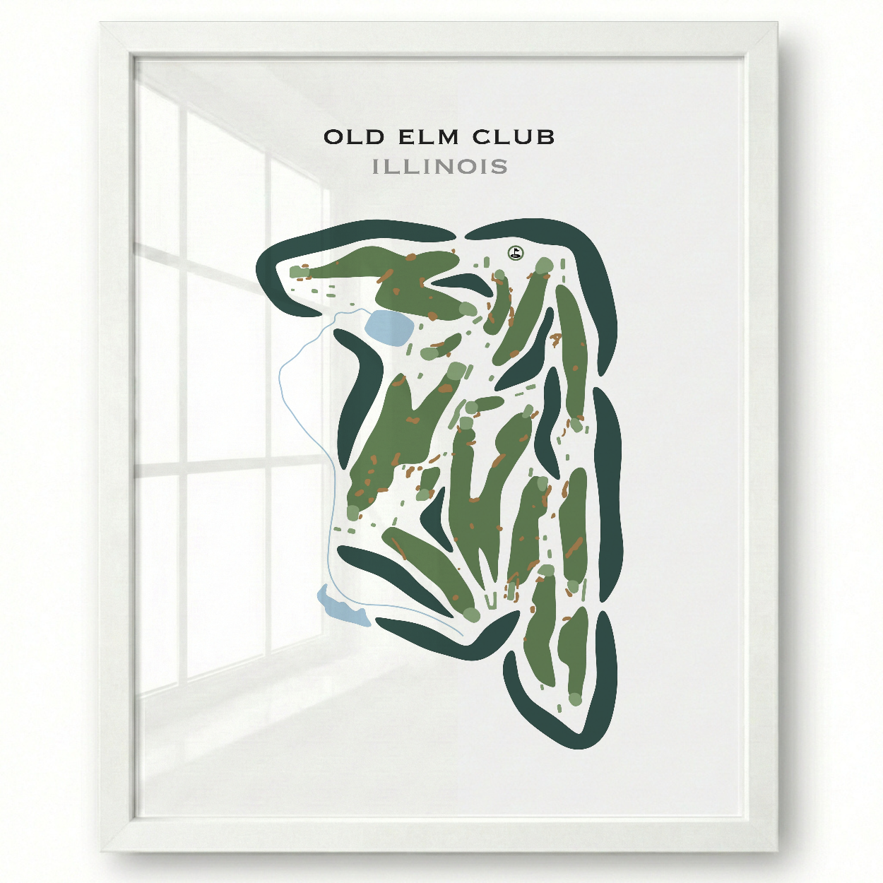 Old Elm Club, Illinois - Printed Golf Course
