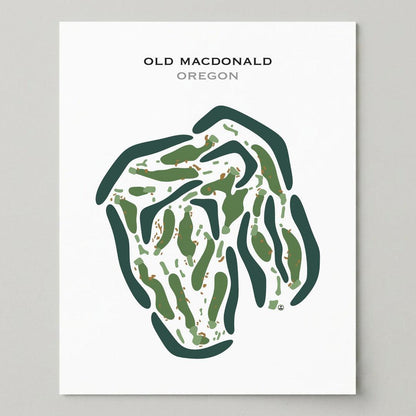 Old Macdonald, Oregon - Printed Golf Courses