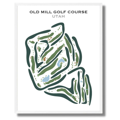 Old Mill Golf Course, Salt Lake City Utah - Printed Golf Courses