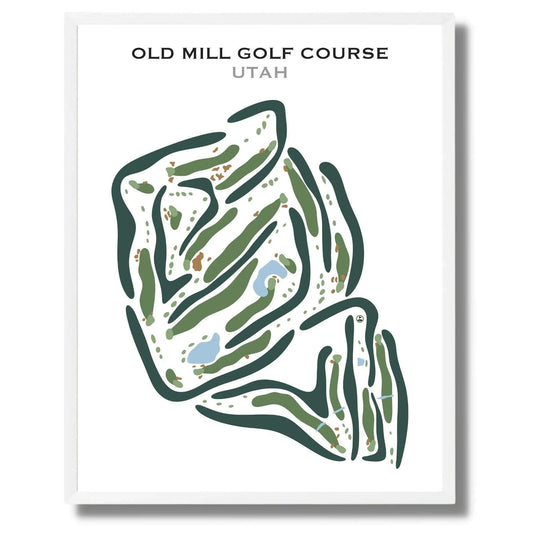 Old Mill Golf Course, Salt Lake City Utah - Printed Golf Courses