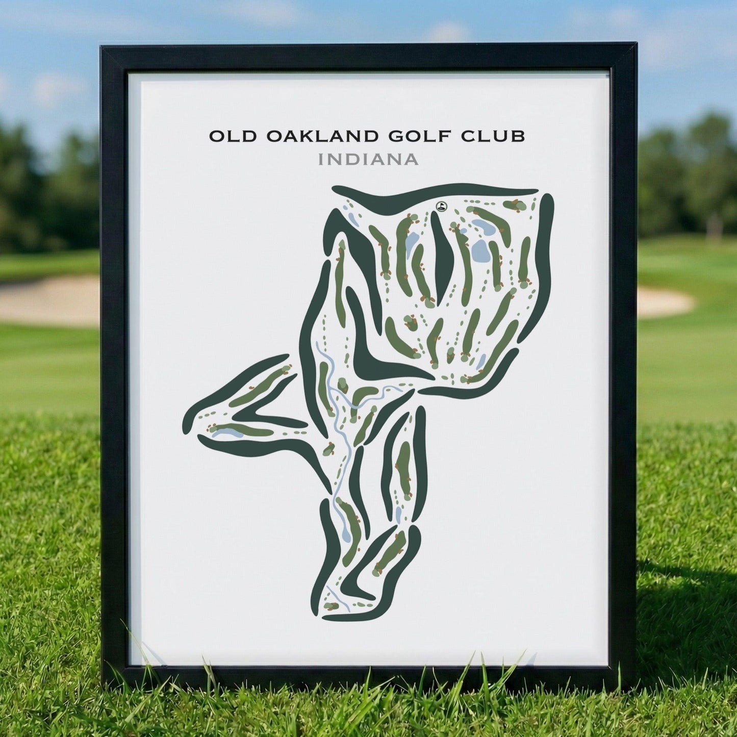 Old Oakland Golf Club, Indiana - Printed Golf Courses