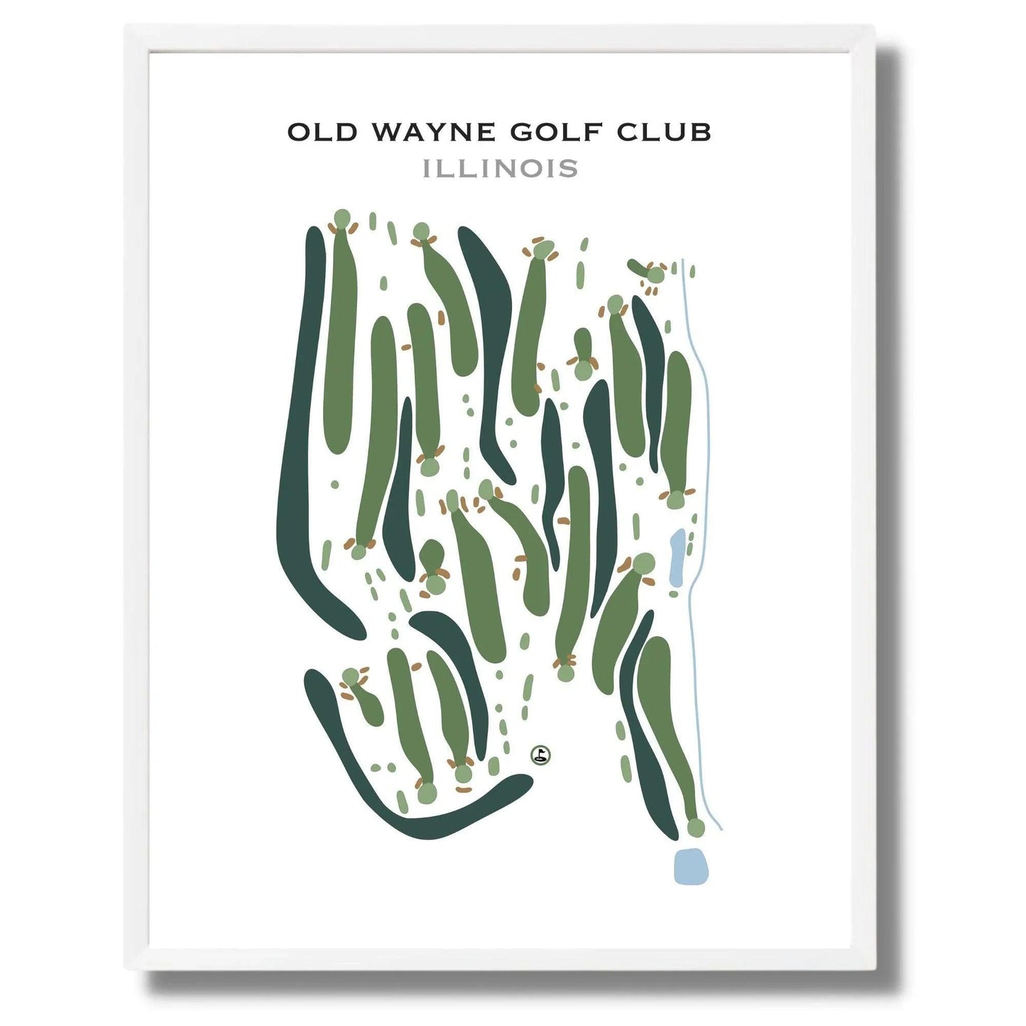 Old Wayne Golf Club, Illinois - Printed Golf Course