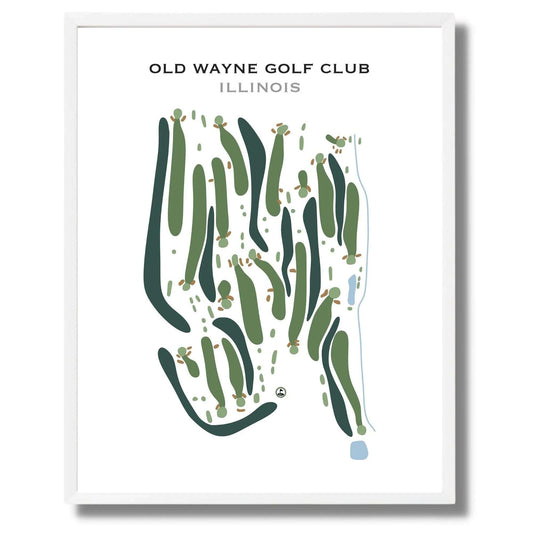 Old Wayne Golf Club, Illinois - Printed Golf Course