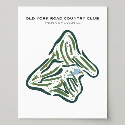 Old York Road Country Club, Pennsylvania - Printed Golf Courses