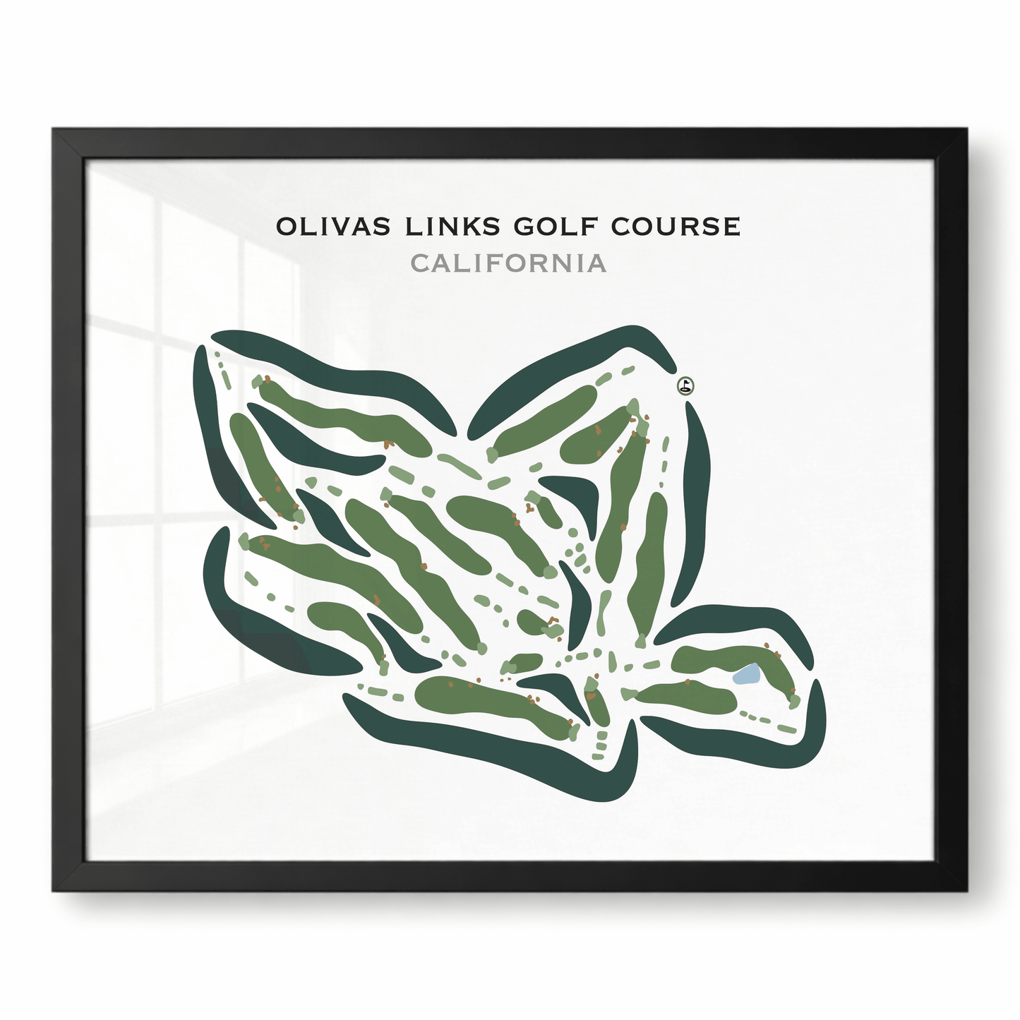 Olivas Links Golf Course, California - Printed Golf Courses