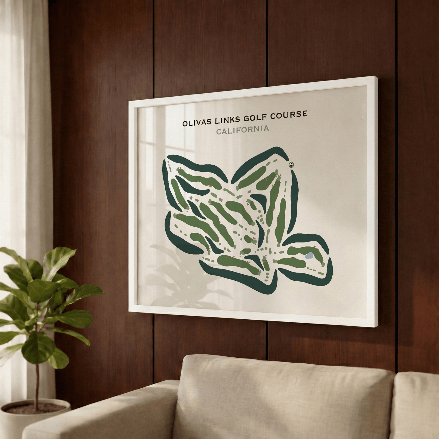 Olivas Links Golf Course, California - Printed Golf Courses