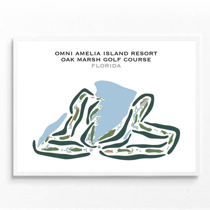 Omni Amelia Island Resort - Oak Marsh Golf Course, Florida - Printed Golf Courses