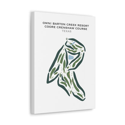 Omni Barton Creek Resort - Coore Crenshaw Course, Texas - Printed Golf Courses