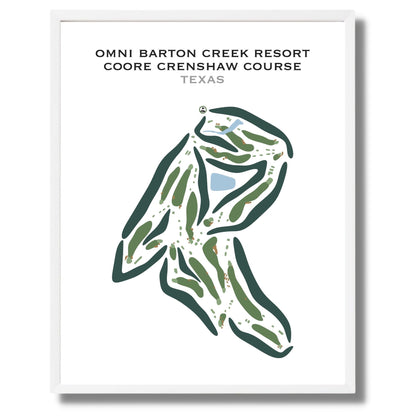 Omni Barton Creek Resort - Coore Crenshaw Course, Texas - Printed Golf Courses
