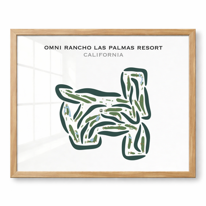 Omni Rancho Las Palmas Resort, California - Printed Golf Courses