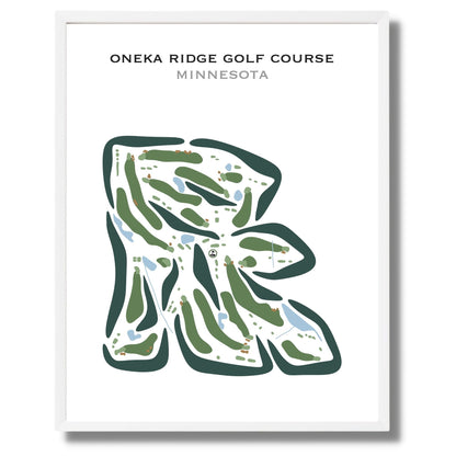 Oneka Ridge Golf Course, Minnesota - Printed Golf Courses