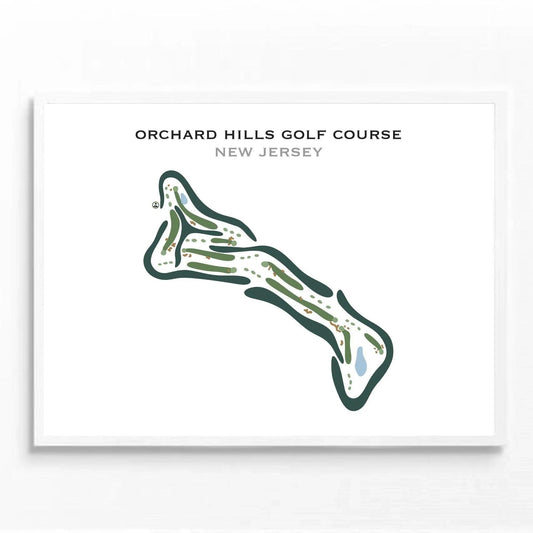 Orchard Hills Golf Course, New Jersey - Printed Golf Courses
