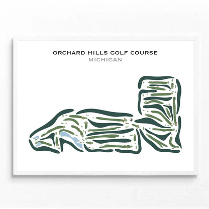 Orchard Hills Golf Course, Michigan - Printed Golf Courses