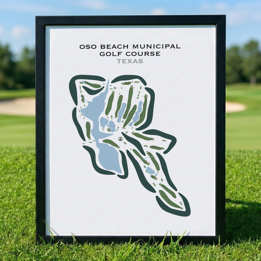 Oso Beach Municipal Golf Course, Texas - Printed Golf Courses