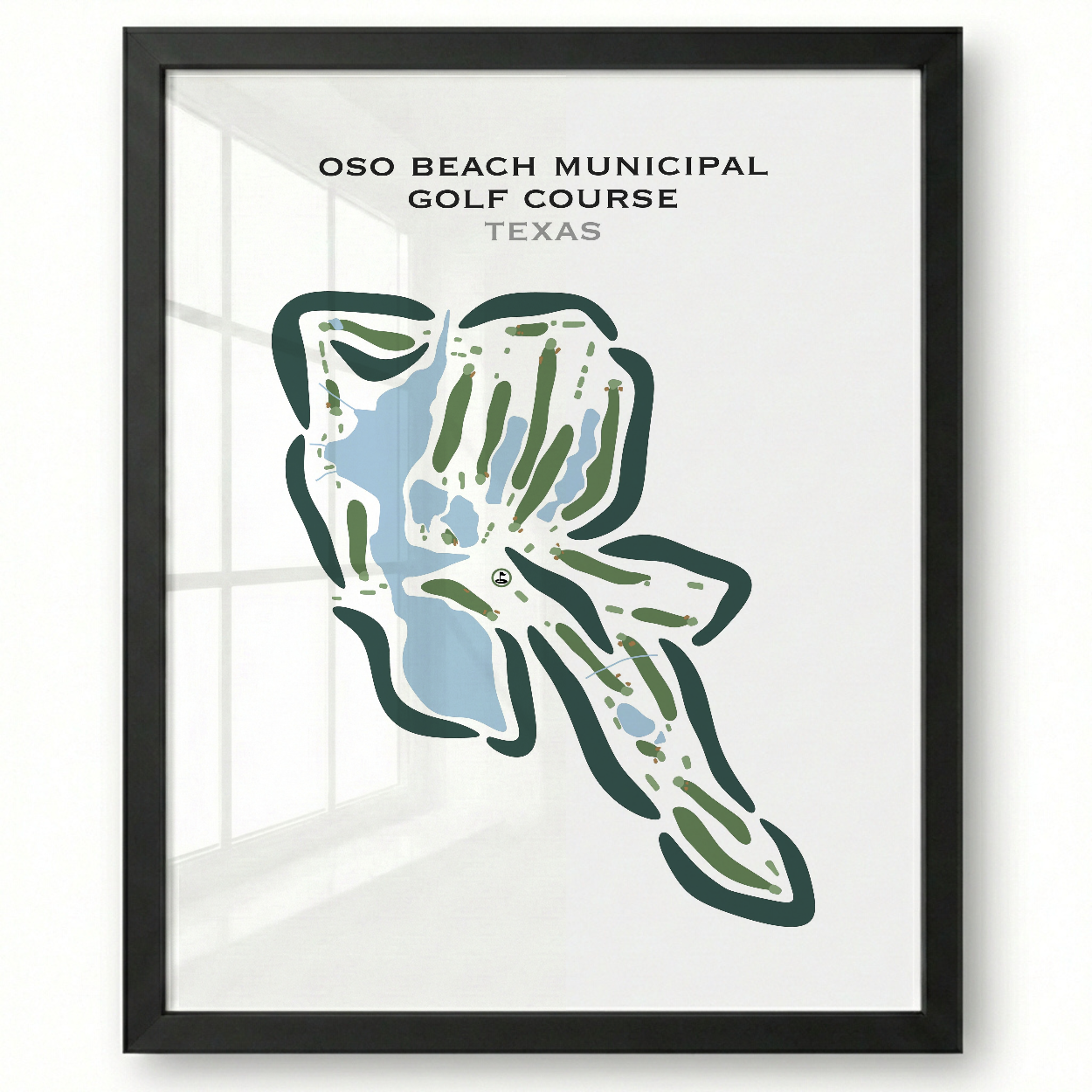 Oso Beach Municipal Golf Course, Texas - Printed Golf Courses