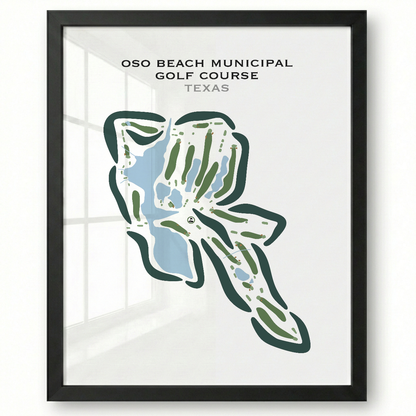 Oso Beach Municipal Golf Course, Texas - Printed Golf Courses