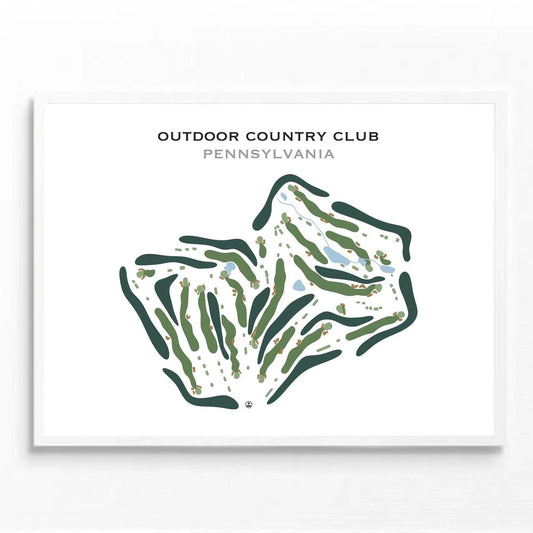 Outdoor Country Club, Pennsylvania - Printed Golf Course