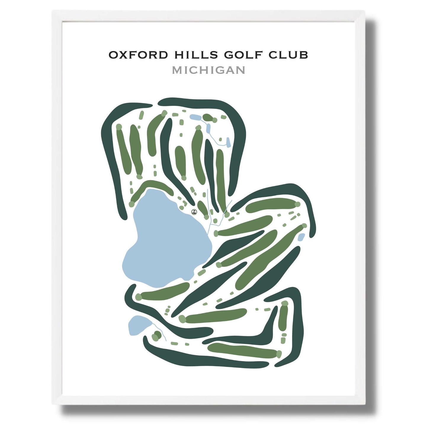 Oxford Hills Golf Club, Michigan - Printed Golf Courses
