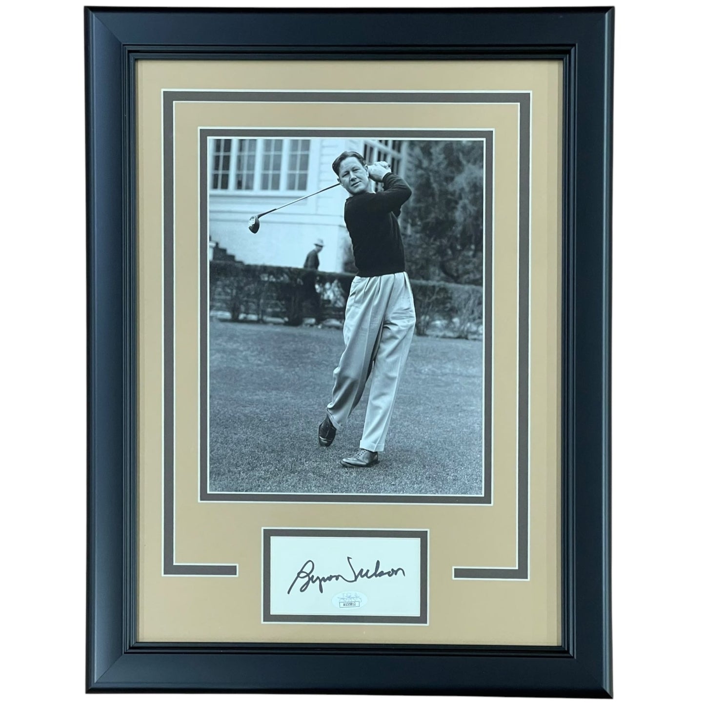 Byron Nelson Autographed Golf Action "Signature Series" Frame - JSA