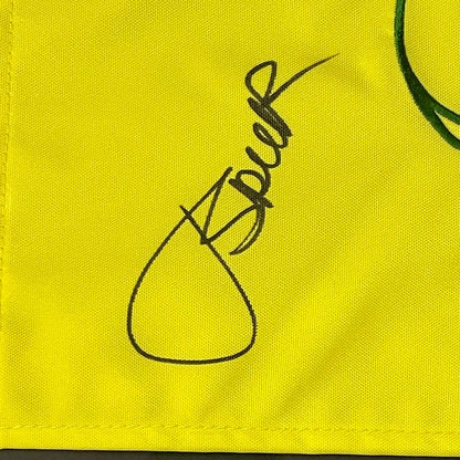 Jordan Spieth Autographed 2015 Masters Champion Deluxe Framed Flag Piece - JSA